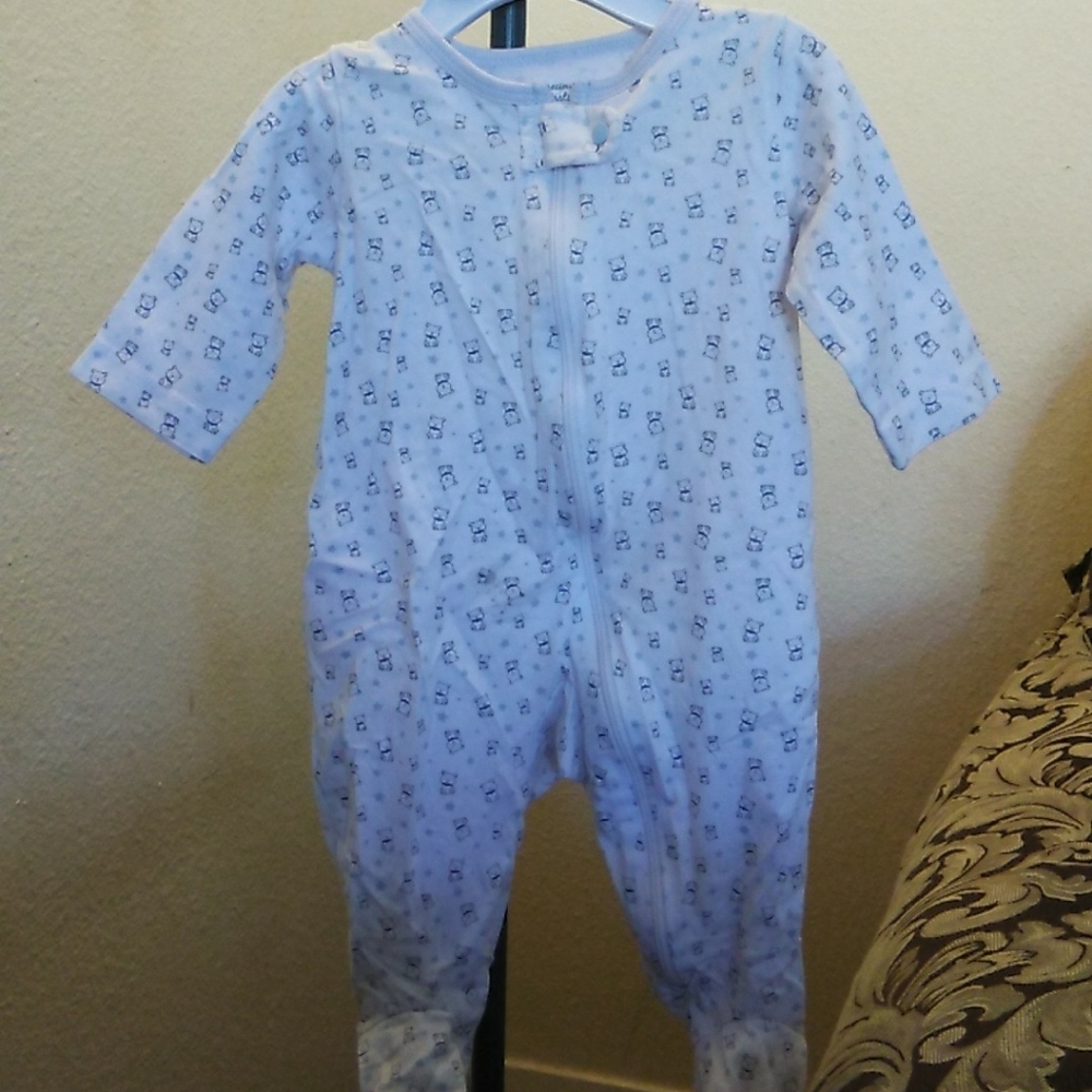 Long sleeve cute puppy footie